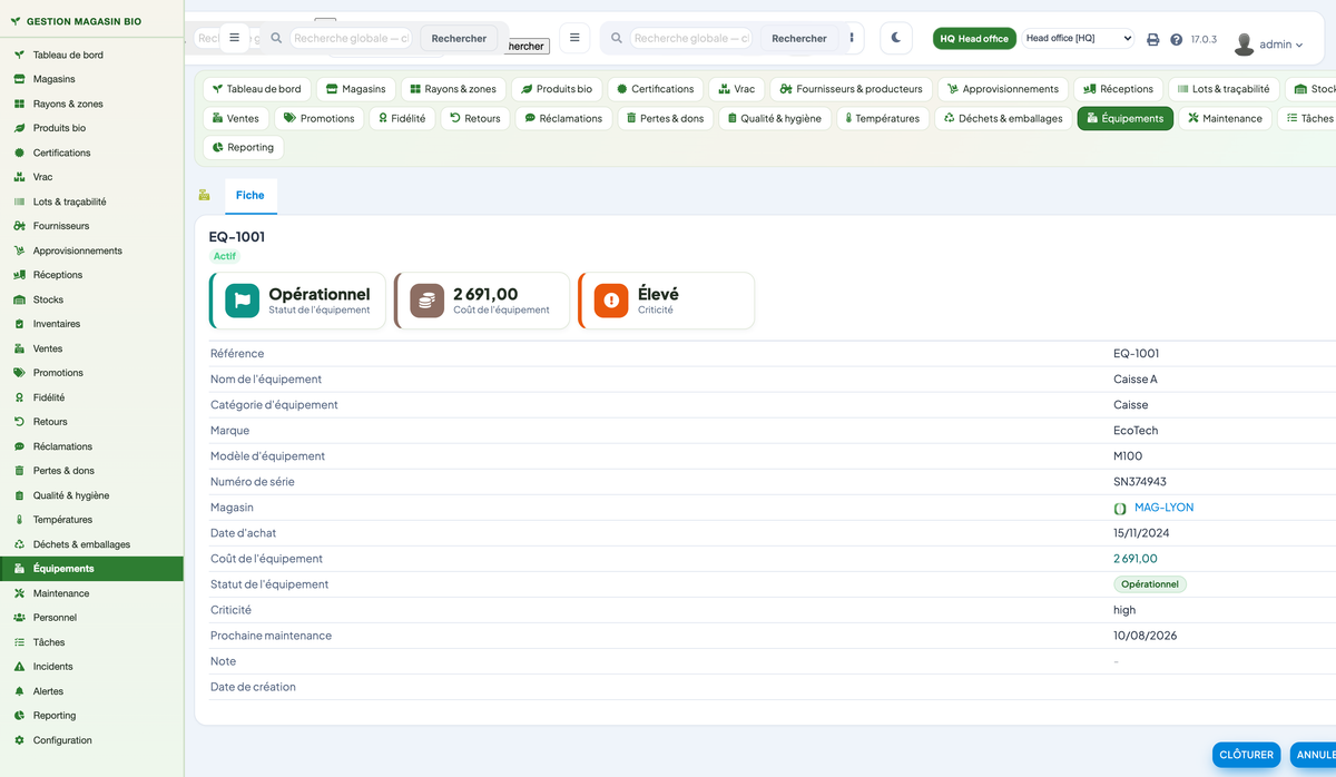 Organic Store Management for Dolibarr