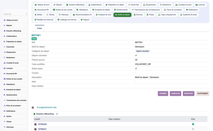 HR Offboarding Management - Dolibarr