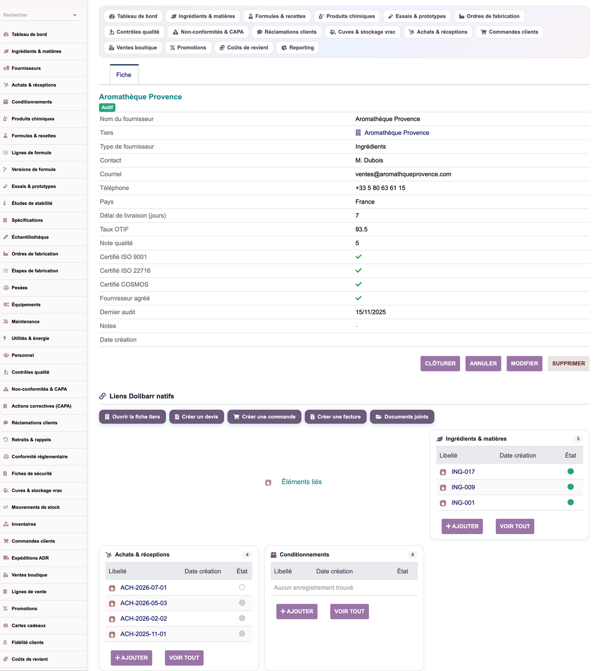 A complete Cosmetics ERP module for Dolibarr
