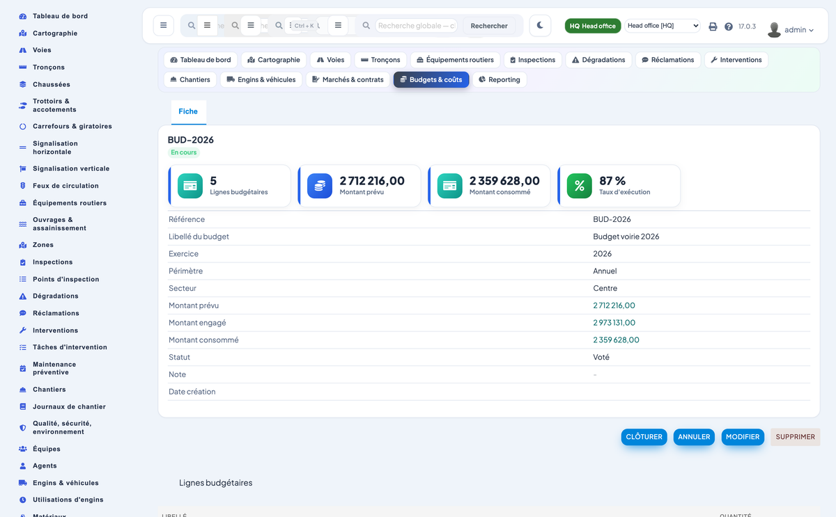 Advanced Road & Street Asset Management for Dolibarr