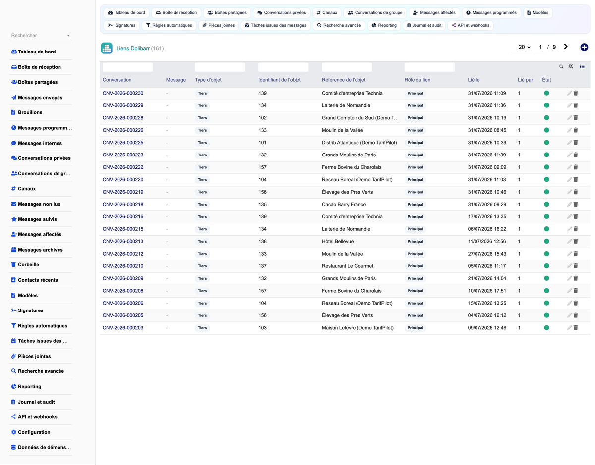 MESSAGING MANAGEMENT - Dolibarr