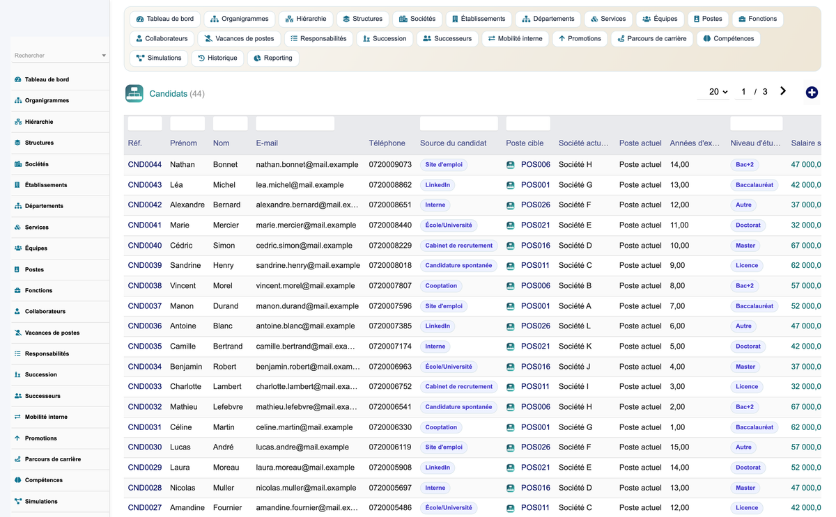 HR Organization Chart Management - Dolibarr