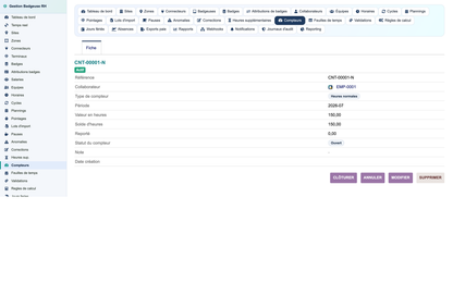 HR Badge, Time & Attendance Management - Dolibarr