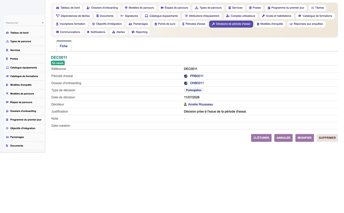 HR Onboarding Management  - Dolibarr