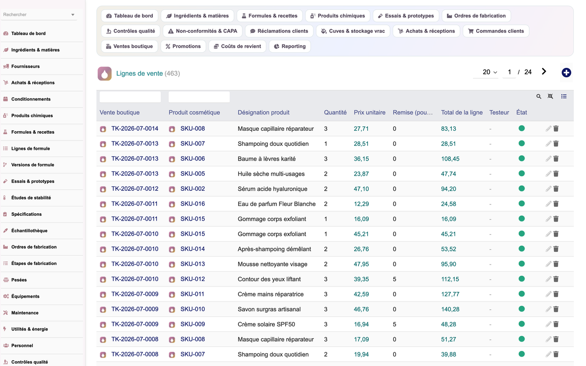 A complete Cosmetics ERP module for Dolibarr