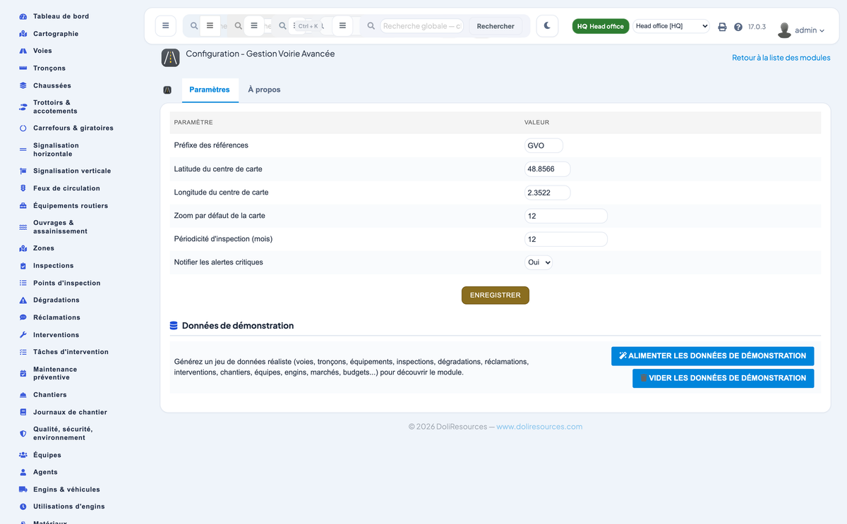 Advanced Road & Street Asset Management for Dolibarr