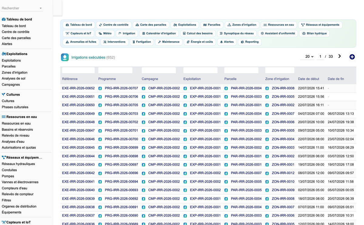 DoliResources - Dolibarr - 53_irrigations_executees