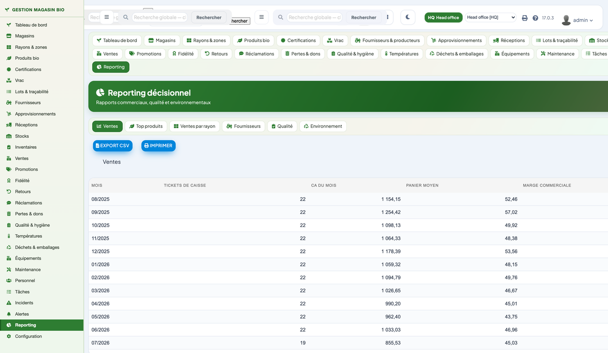Organic Store Management for Dolibarr