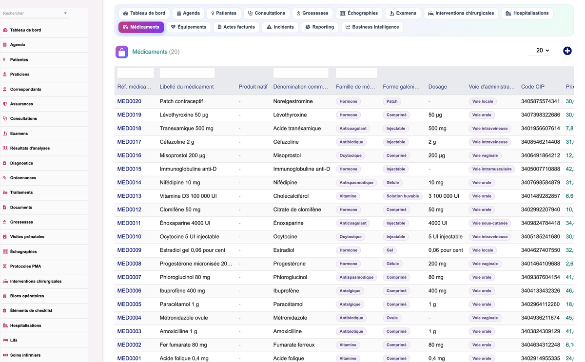 DoliResources - Dolibarr - 54_list_gynmedication