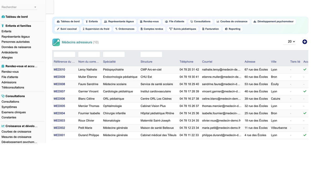 DoliResources - Dolibarr - 54_medecins_adresseurs
