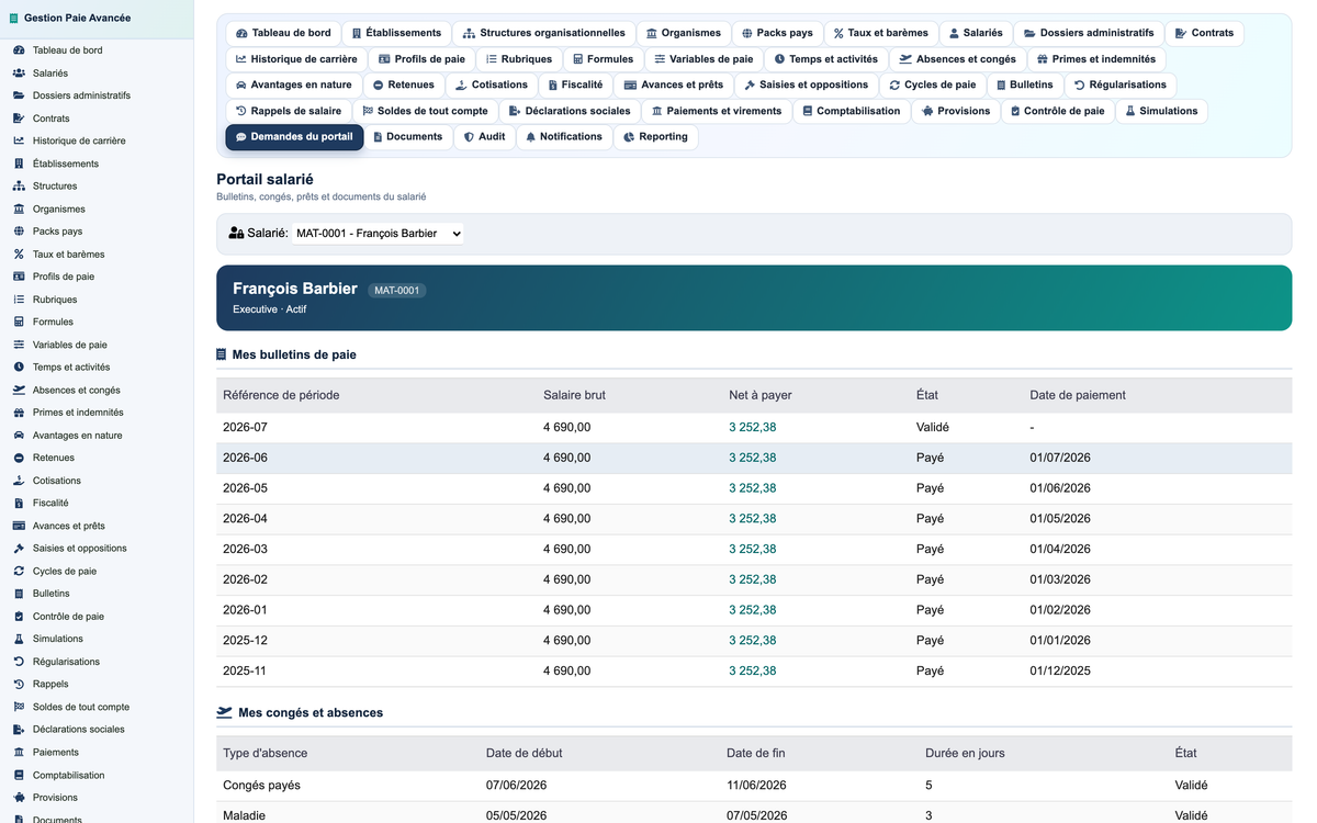 Advanced Payroll Management - Dolibarr