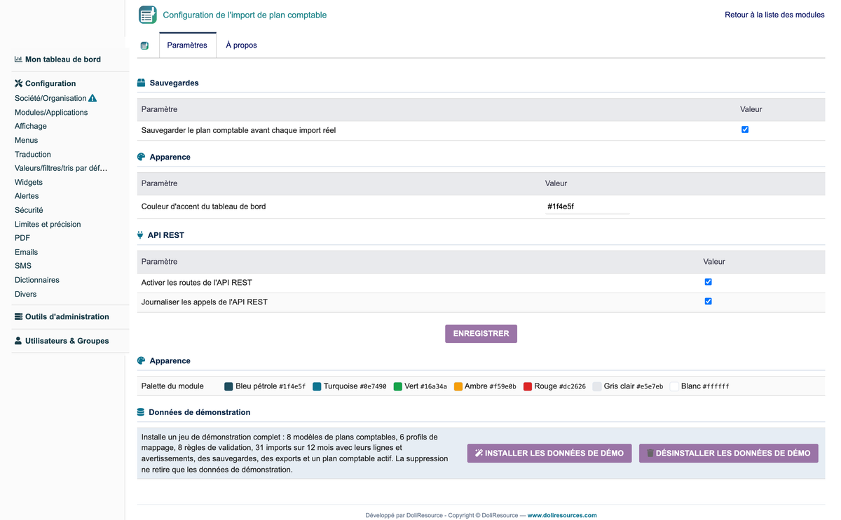 Import Chart of Accounts from CSV or Excel for Dolibarr