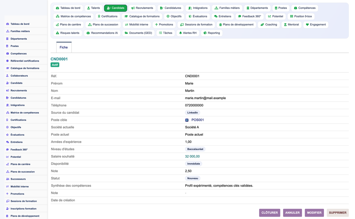 HR Performance Evaluation Management - Dolibarr