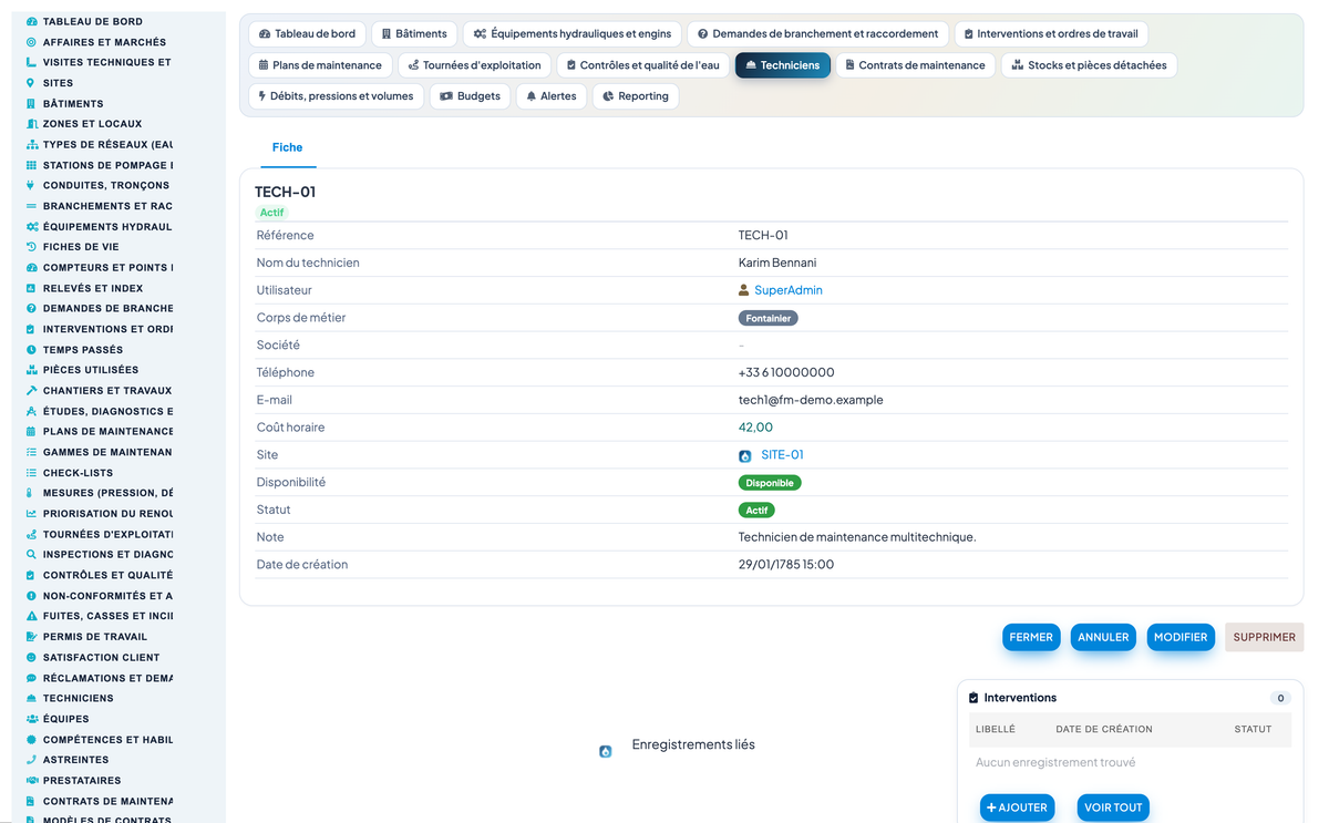 Wet Networks Management — Advanced - Dolibarr