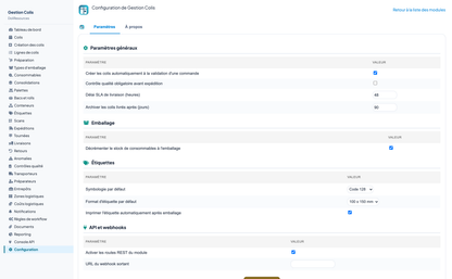PARCEL MANAGEMENT - Dolibarr