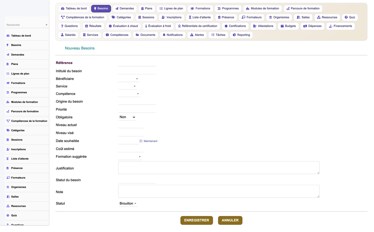 HR Training Management - Dolibarr