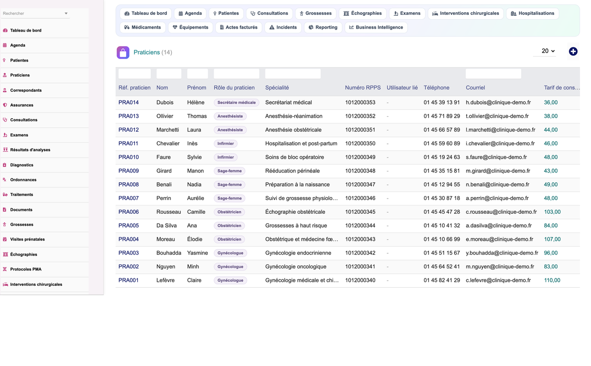 DoliResources - Dolibarr - 62_list_gynpractitioner