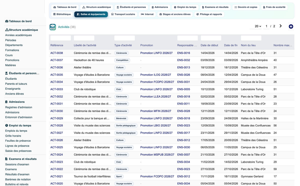 Education ERP Pro — school management for Dolibarr