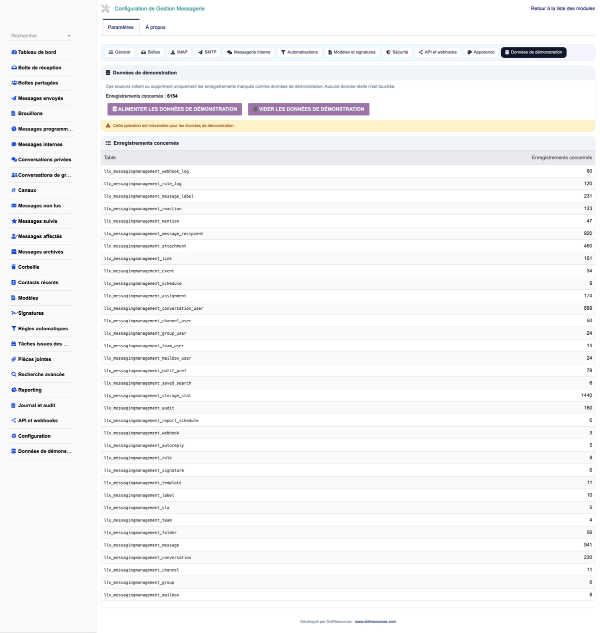 MESSAGING MANAGEMENT - Dolibarr