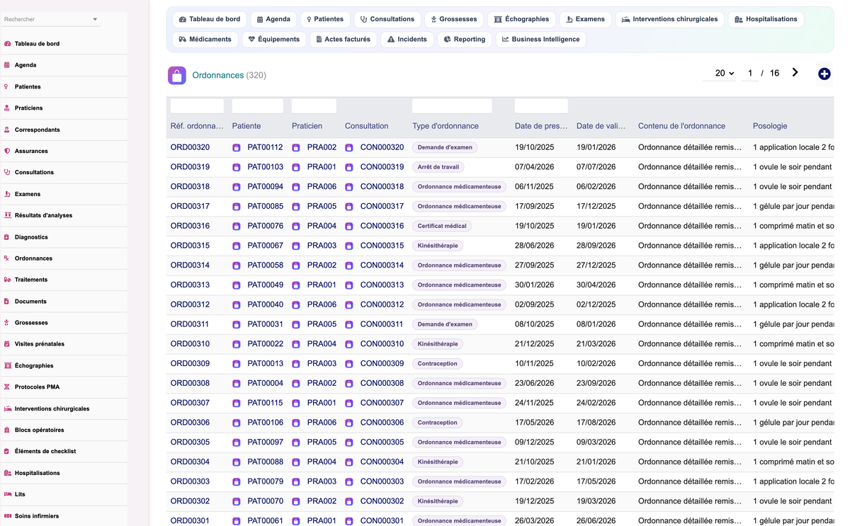 DoliResources - Dolibarr - 68_list_gynprescription