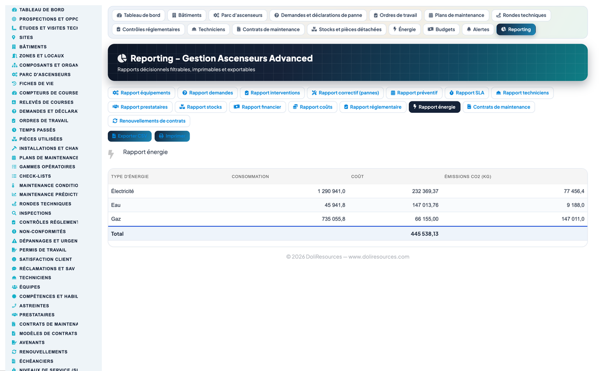 Elevator & Vertical-Transport Management for Dolibarr