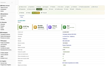 DoliResources - Dolibarr - 77_fiche_lot_olives