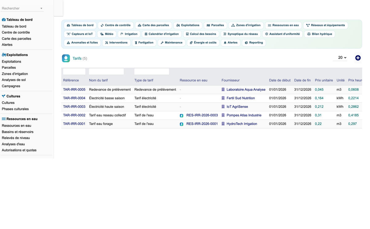 DoliResources - Dolibarr - 87_tarifs