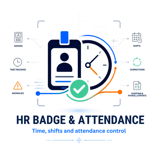 HR Badge, Time & Attendance Management - Dolibarr